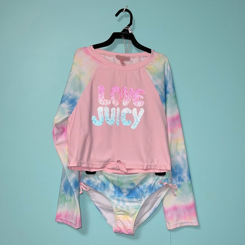 NWT girls Juicy Couture two piece swim set